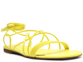 SANDÁLIA AMARRAÇÃO COURO AMARELO S 21175 0121 0004 SCHUTZ - Vintedoisk